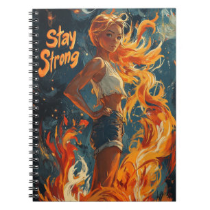 Bleibe Strong Journal Cover - Motivierend Notebook Notizblock