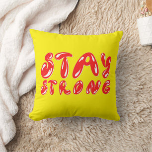 BLEIBE STRONG motivierend Graffiti-Stil Kissen