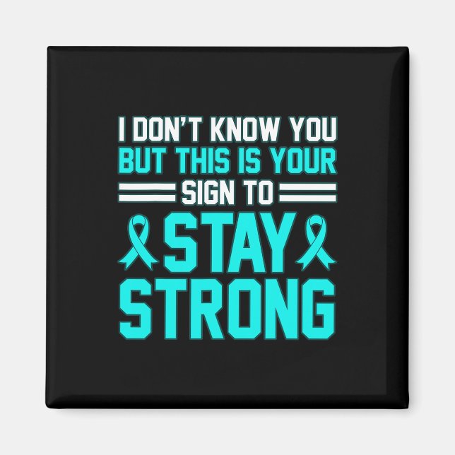 Bleibe Strong Ptsd Stress Awareness Ribbon Graphic Magnet (Vorne)