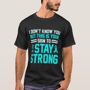 Bleibe Strong Ptsd Stress Awareness Ribbon Graphic T-Shirt