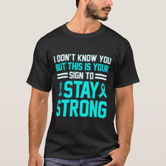 Bleibe Strong Ptsd Stress Awareness Ribbon Graphic T-Shirt (Vorderseite)