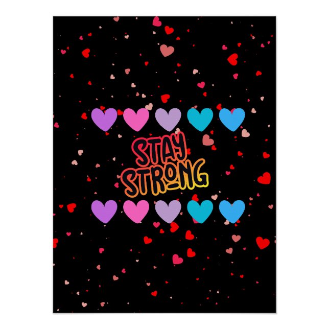 Bleibe Strong Typografy Poster (Vorderseite)