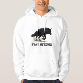 Bleibe Strong Wolf Hoodie