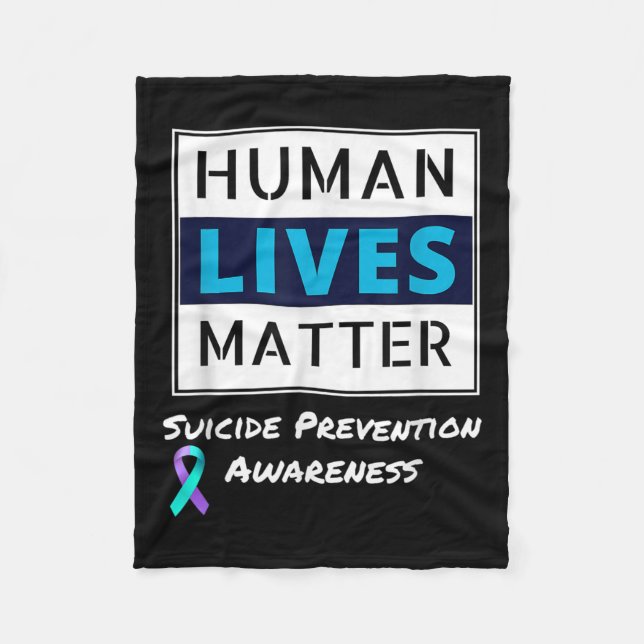 Bleibe Suizidprävention Bewusstsein für das mensch Fleecedecke (Vorderseite)