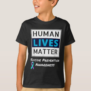 Bleibe Suizidprävention Bewusstsein für das mensch T-Shirt
