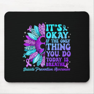Bleibe Sunflower Suicide Prevention Awareness Week Mousepad