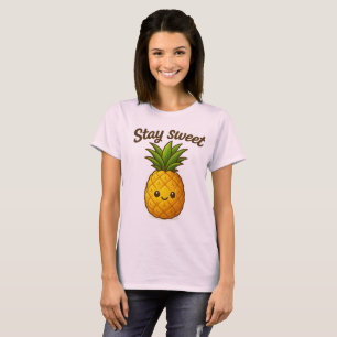 Bleibe Sweet - Niedliche Ananas T-Shirt