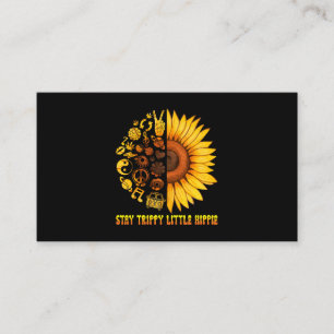 Bleibe Trippy Funny Little Peace Sign Liebe Hippie Visitenkarte