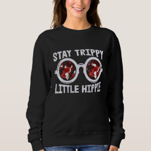Bleibe Trippy Little Hippie Camouflage Sonnenbrill Sweatshirt