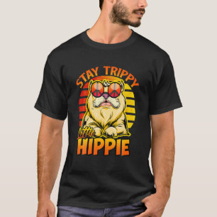 Bleibe Trippy Little Hippie Retro Vintag 70er Cool T-Shirt