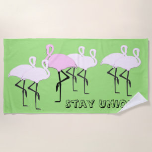 Bleibe Unique Flamingo Strandtuch