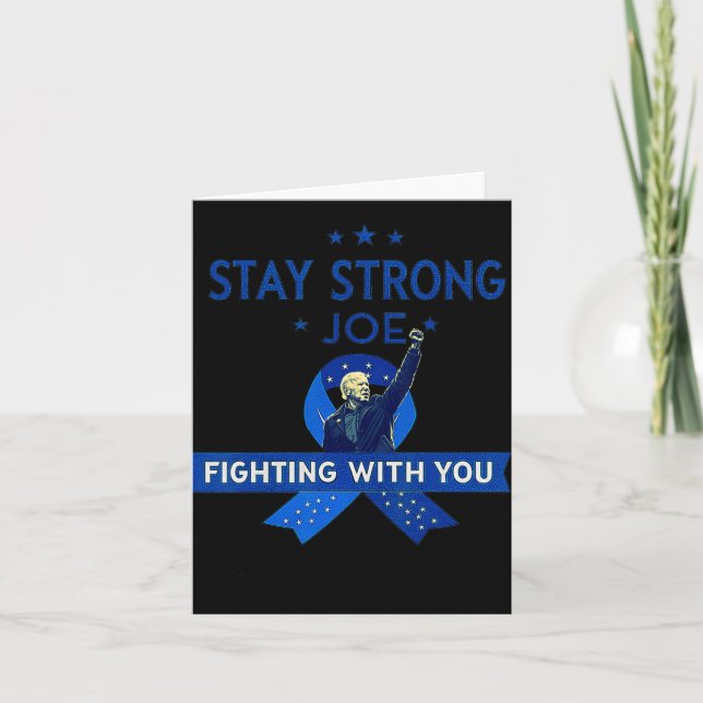 Bleibe von Strong Biden Patriotic Support Ribbon P Karte (Vorderseite)