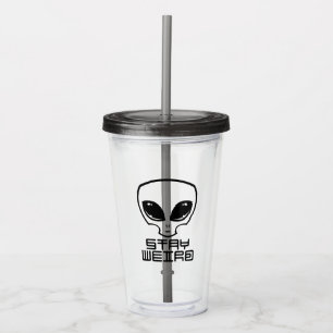 Bleibe Weird Alien Head Acryltrinkbecher