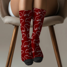 Bleibe Weird Funny Capybara Muster Socken