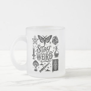 Bleibe Weird Goth Witchy Vibes Mattierte Tasse