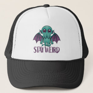 Bleibe Weird Niedlich Cthulhu Monster Truckerkappe
