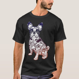 Bleibe Weird - Vintager Bulldog Tattoo Pet Lov T-Shirt
