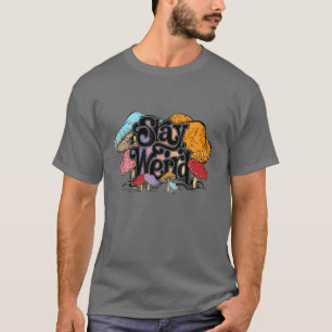 Bleibe Weiß Hippie Mushrooms Camping Psychedelic F T-Shirt