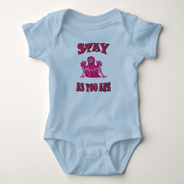 Bleibe, wie du bist baby strampler (Vorderseite)