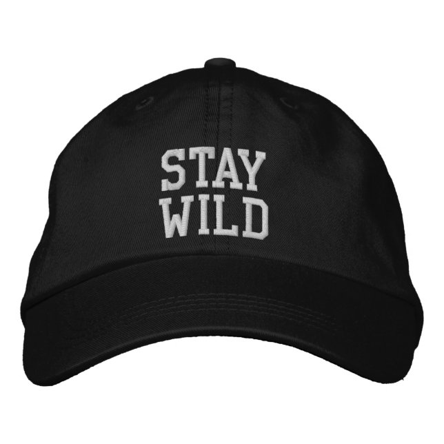 Bleibe Wild Adventure Cap Bestickte Baseballkappe (Vorderseite)