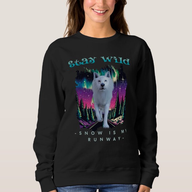 Bleibe Wild Arctic Wolf Sweatshirt (Vorderseite)