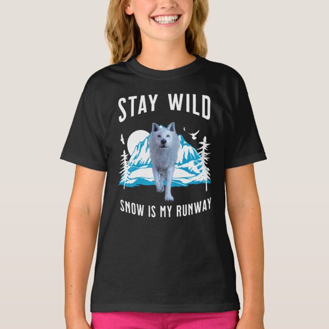 Bleibe Wild Arctic Wolf T-Shirt (Vorderseite)