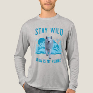 Bleibe Wild Arctic Wolf Tri-Blend Shirt