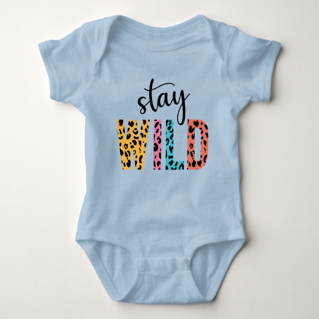Bleibe Wild Baby Strampler (Vorderseite)