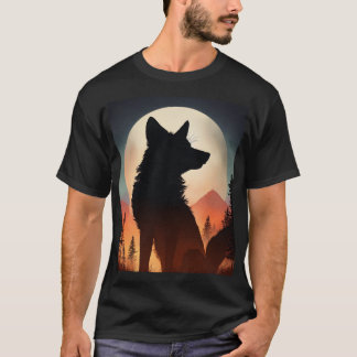 "Bleibe Wild", bedruckter weißer T - Shirt