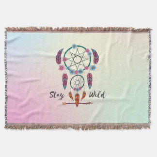 Bleibe Wild Dreamcatcher Throw - Boho Spring Layer Decke