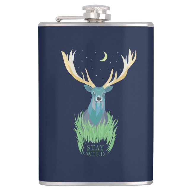 BLEIBE WILD FLASK FLACHMANN (Vorderseite)