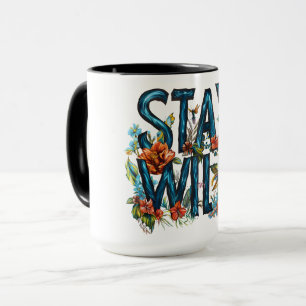 Bleibe Wild Floral Travel Mug Tasse
