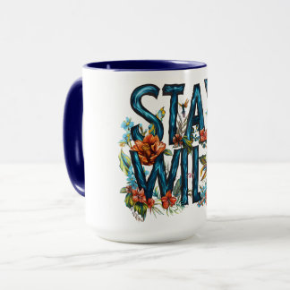 Bleibe Wild Floral Travel Mug Tasse