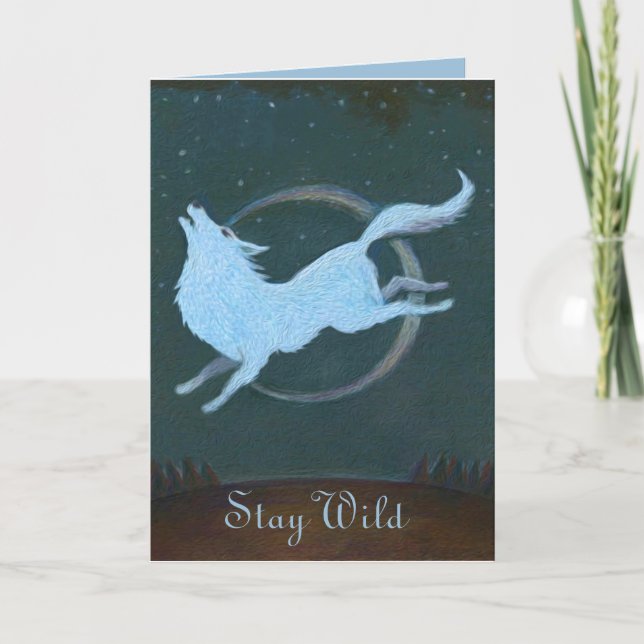 Bleibe Wild Greeting Card Karte (Vorderseite)