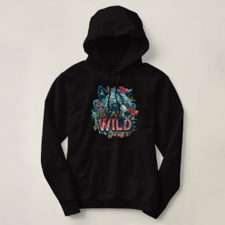 Bleibe Wild Grizzly Bear Graphic T-Shirt Hoodie