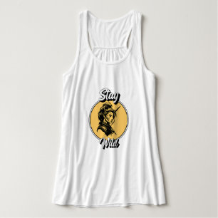 Bleibe Wild   Japanisch Samurai Girl Tank Top