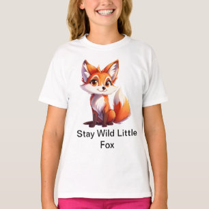 Bleibe Wild Little Fox Niedlich Nature Inspiriert  T-Shirt