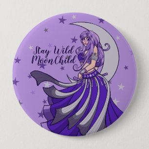 Bleibe Wild Moon Child Classic Button