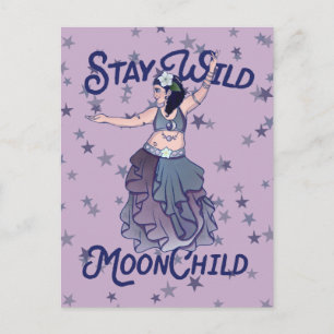 Bleibe Wild Moon Child MoonChild Bly Dancer Art Postkarte