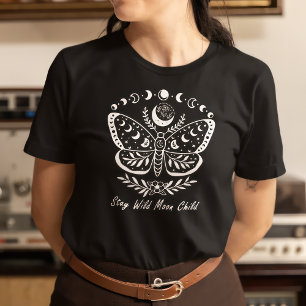 Bleibe Wild Moon Child Mystical Butterfly T-Shirt