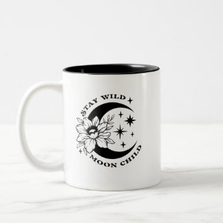 Bleibe Wild Moon Child Tasse-Boho Celestie Coffee Zweifarbige Tasse