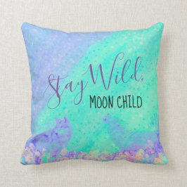 Bleibe Wild, Moon-Kinderwolf Kissen
