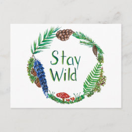 Bleibe Wild Postcard Postkarte