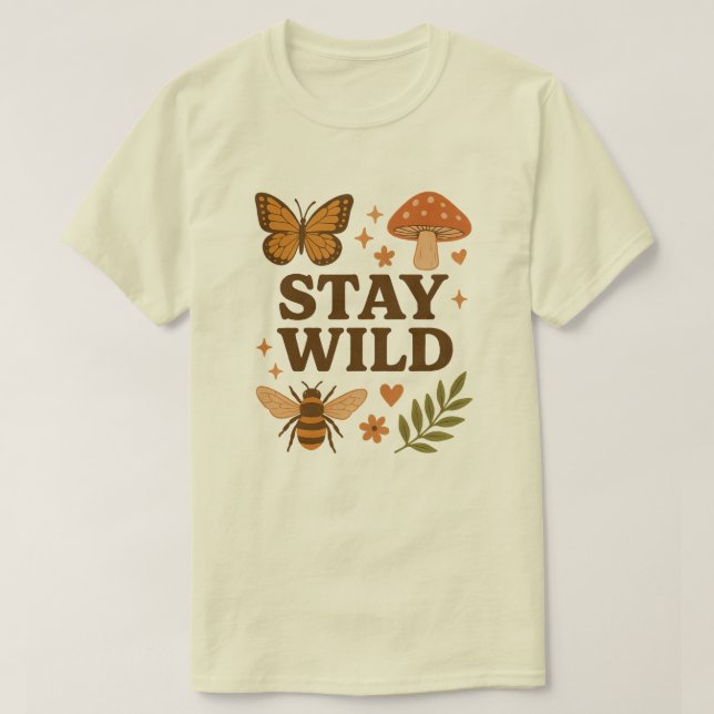 BLEIBE WILD T - Shirt (Design vorne)
