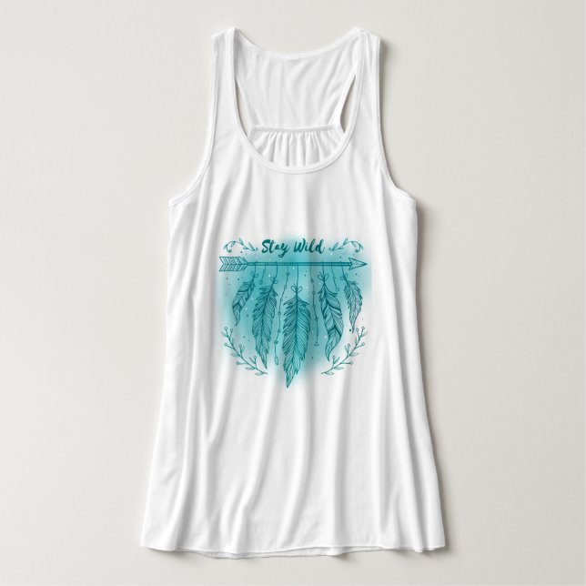 Bleibe Wild Tank Top (Design Vorderseite)