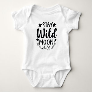 "bleibe-Wildmond-Kind" lustiger Babybodysuit Baby Strampler