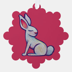 Bleibe Zwergkaninchen Ornament Karte