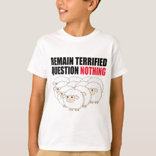 Bleiben erschreckte Fragen nichts Schaf T-Shirt