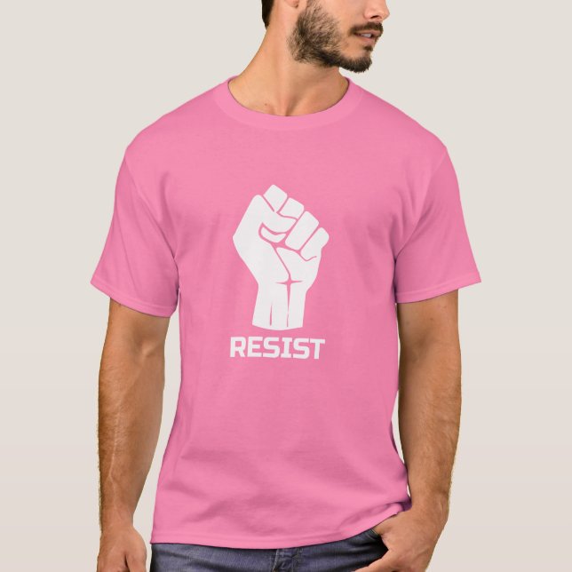 Bleiben mit Faust - in weiß T-Shirt (Vorderseite)
