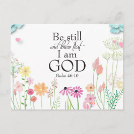 bleiben | Psalmen Christliche Blume Postkarte